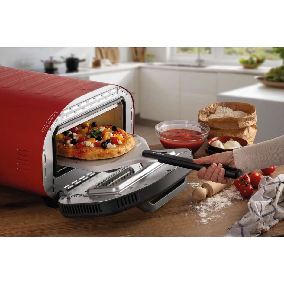 Ariete 3901 Da Gennaro forno per pizza su pietra, 2200 W, 430 °C, rosso