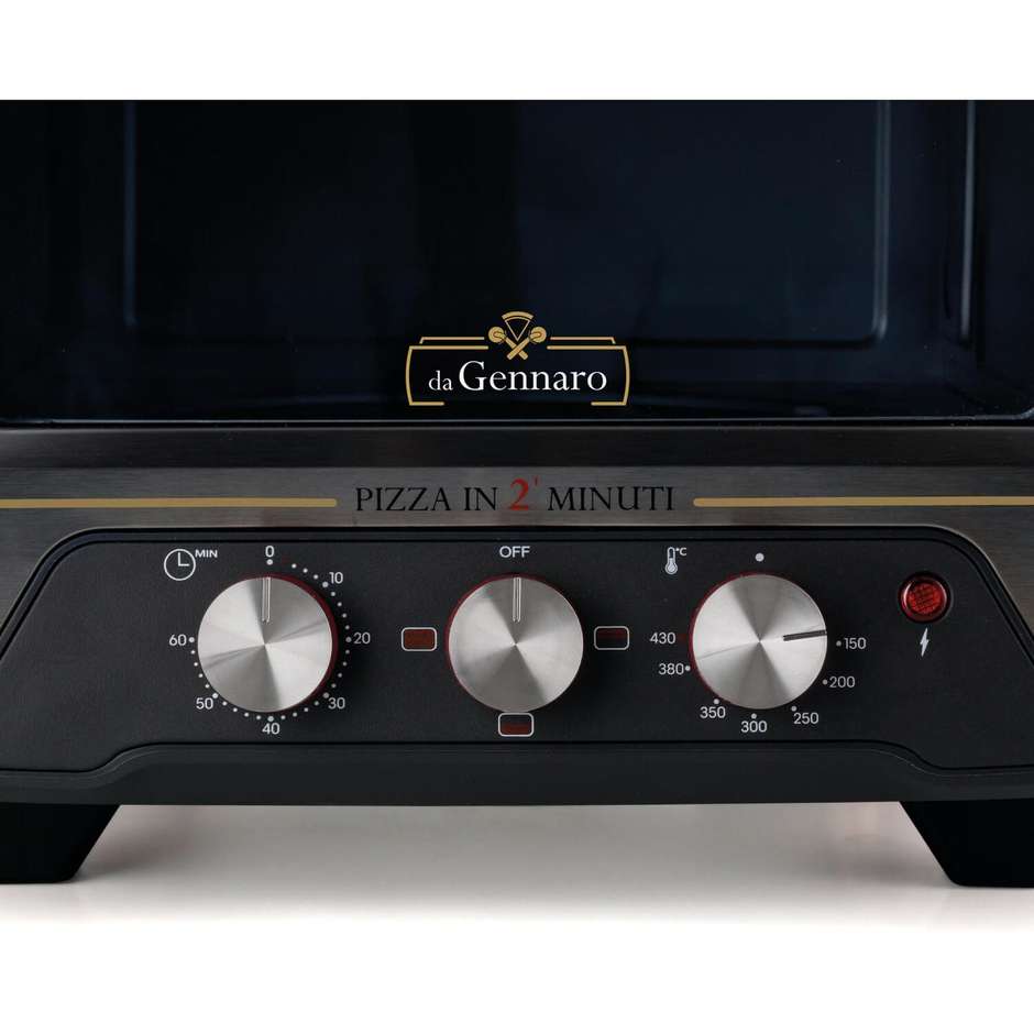 Ariete 3901 Forno Elettrico da Tavolo per Pizza con Pietra Refrattaria, 2200 W, 430 °C, Rosso