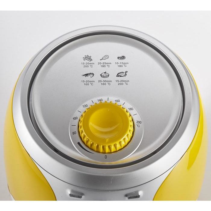 Ariete 4615 Air Fryer Mini - 2L - 1000W - Yellow, White, Silver
