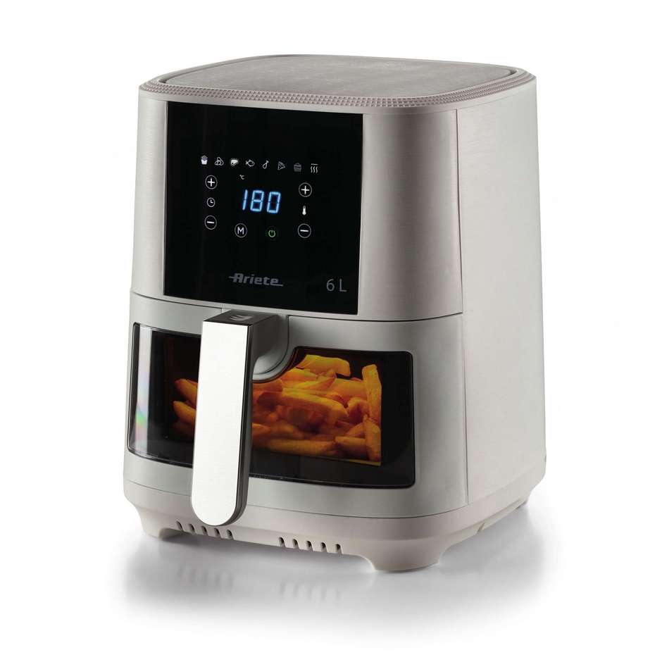 Ariete 4626 Airy Fryer Friggitrice ad Aria Calda Capacità 6 L Potenza 1300 W 8 Programmi Nero