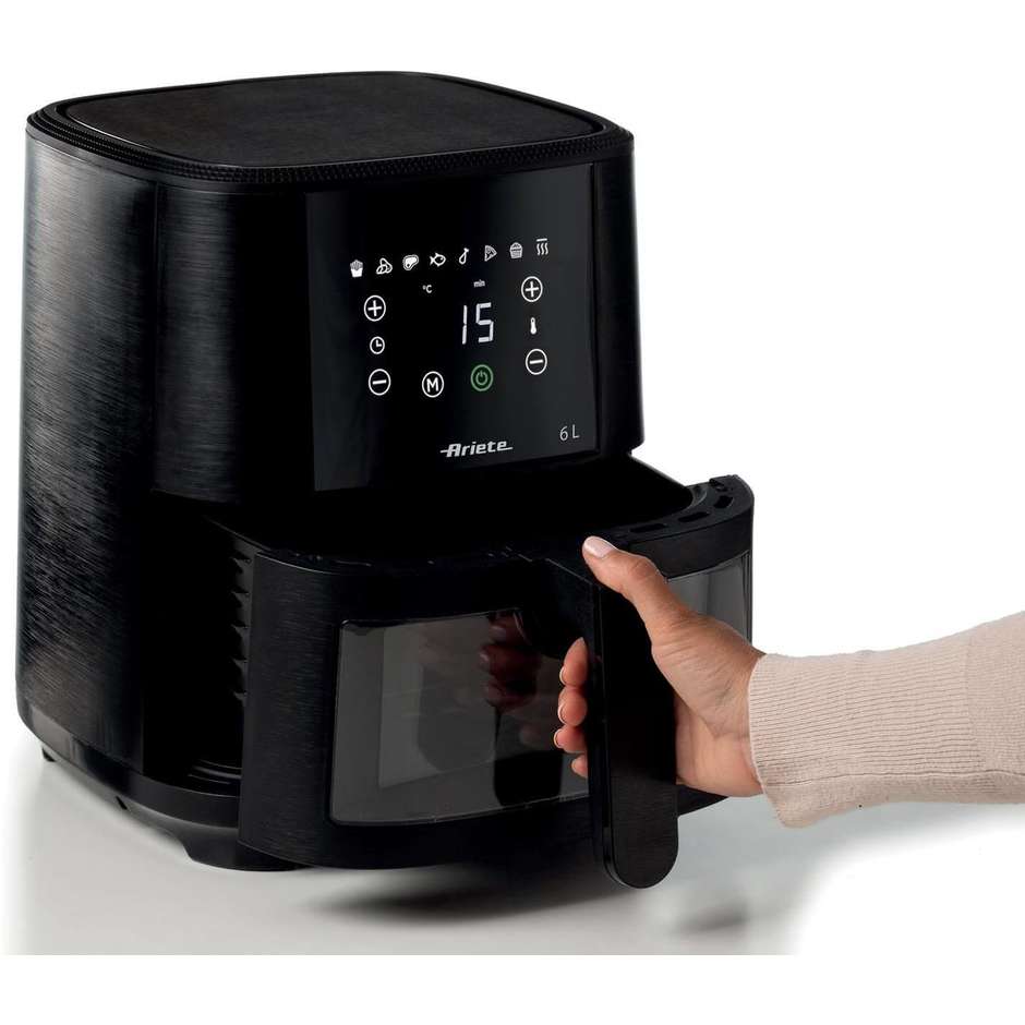 Ariete 4626 Friggitrice ad aria Capacita 6 Lt Potenza 1300 W 8 programmi Colore Nero