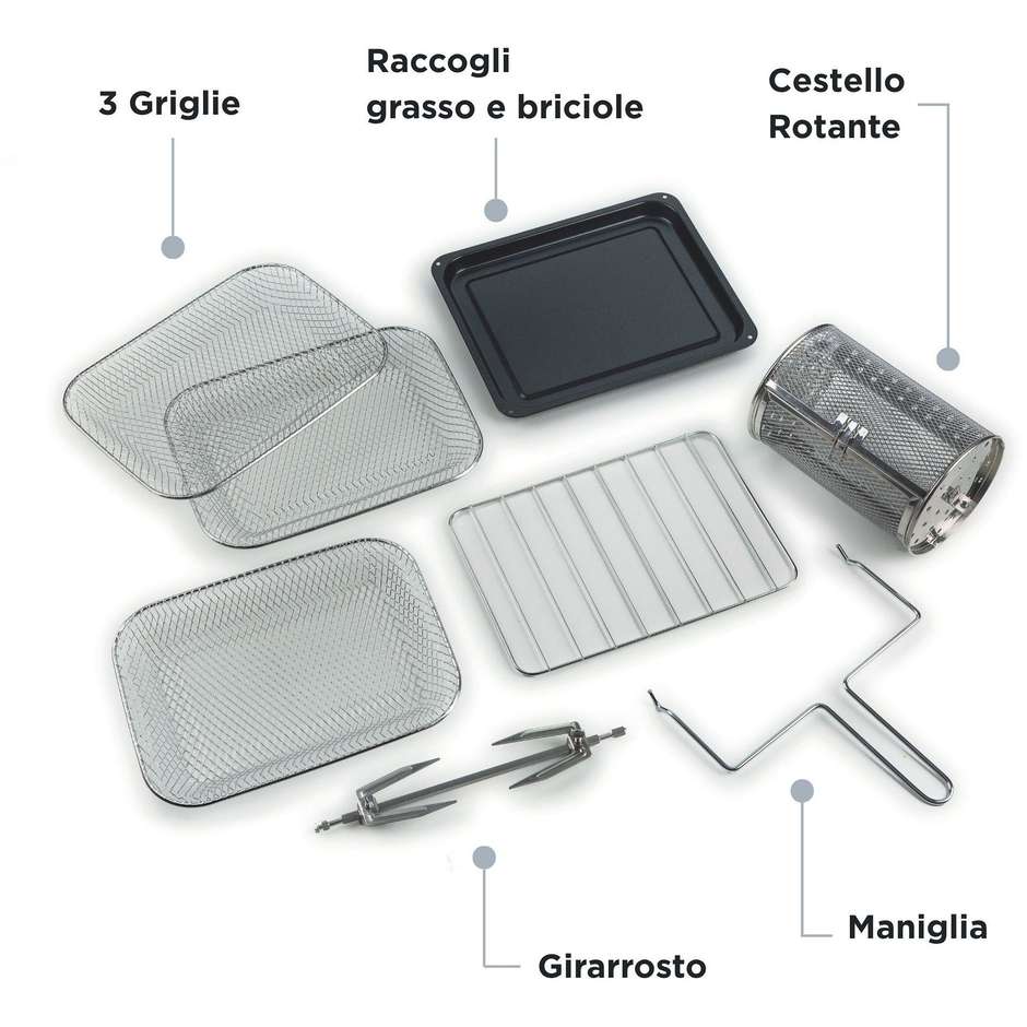 Ariete 4632/05 Friggitrice ad Aria + Forno Vintage 16L Blu