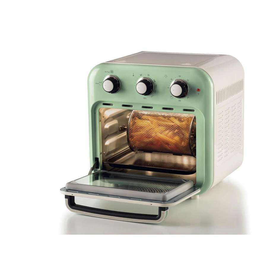 Ariete 4632 Friggitrice ad aria e forno Vintage Potenza 1400 W 2 in 1 Capacita 16 Lt Accessori inclusi Colore Verde