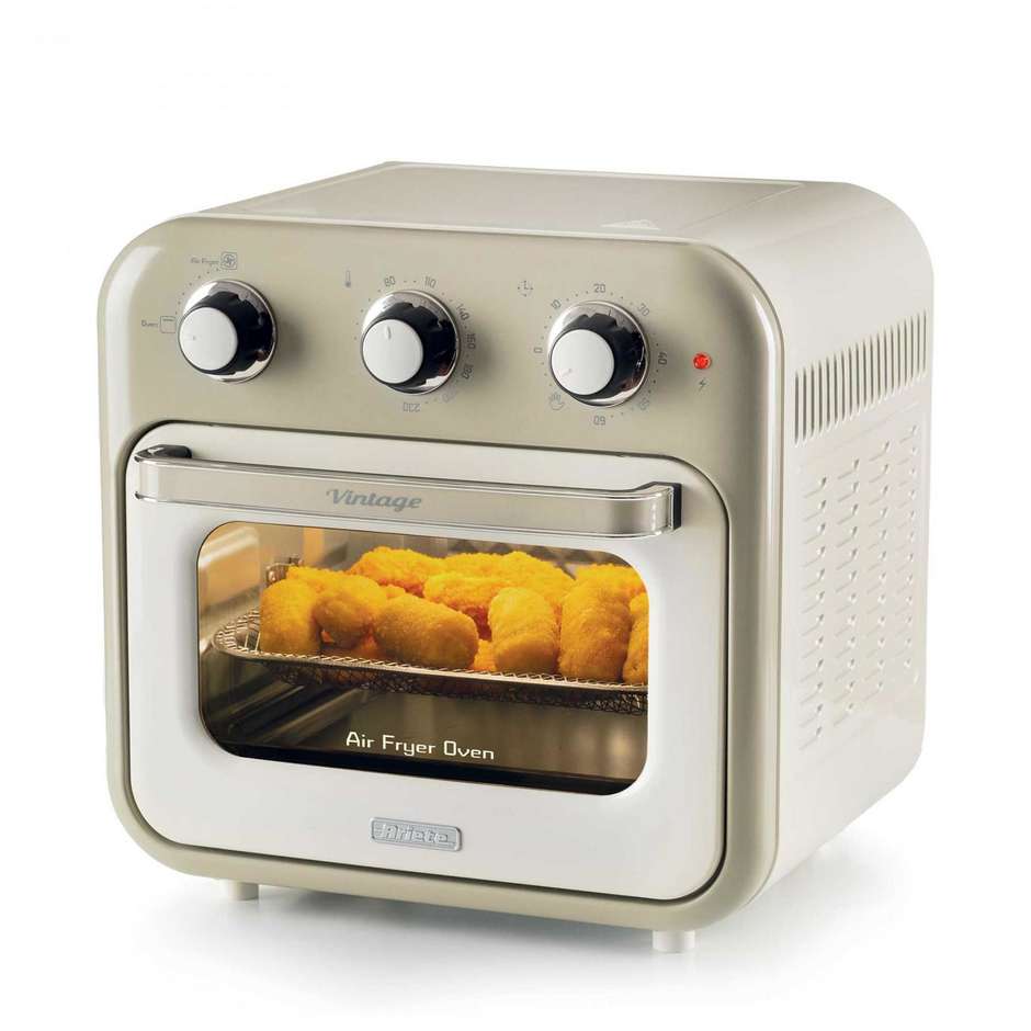 Ariete 4632 Friggitrice ad aria e forno Vintage Potenza 1400 W 2in1 Capacità 16 Lt  Accessori inclusi Colore Beige