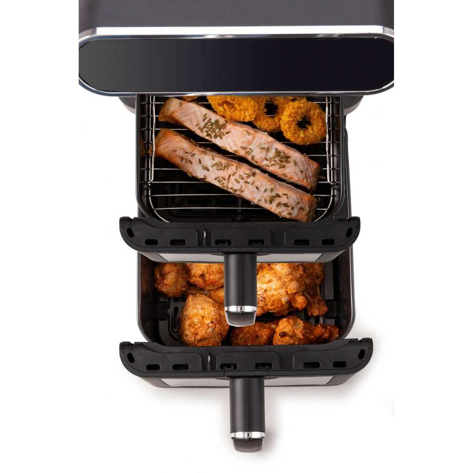 Ariete 4640 Air Fryer Vertical DUO Friggitrice ad aria 11 L a doppio cestello 2460 W Nera