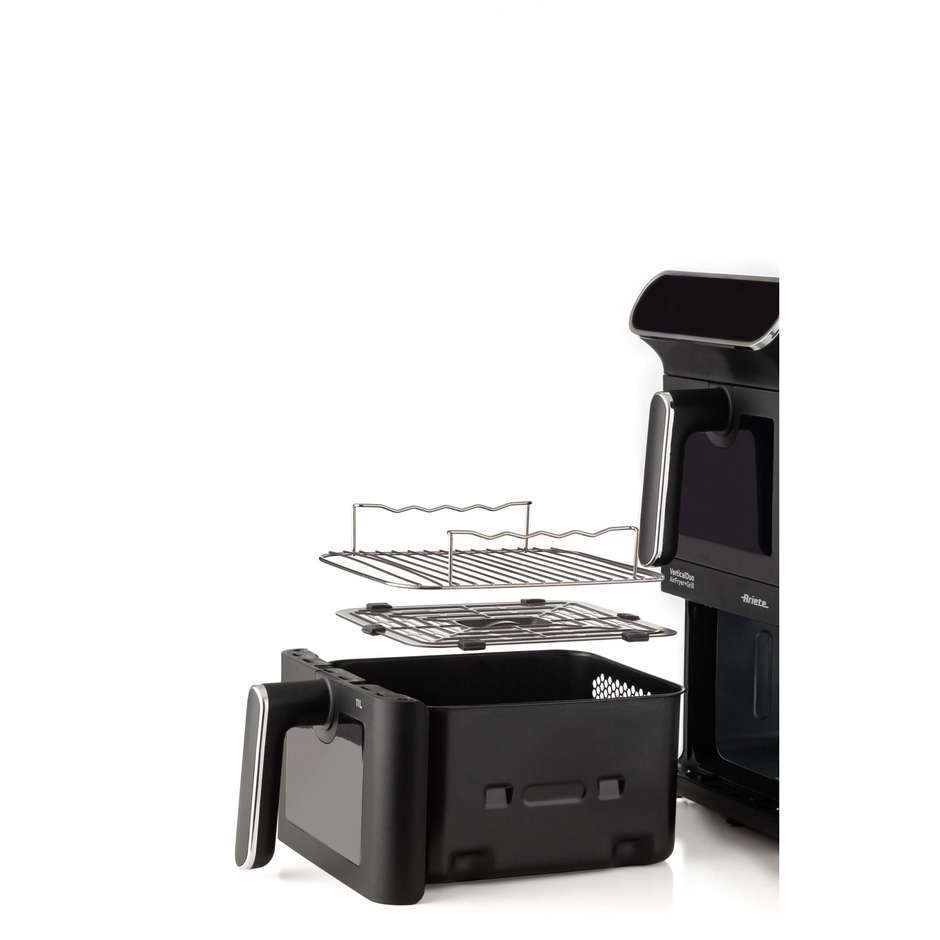 Ariete 4640 Air Fryer Vertical DUO Friggitrice ad aria 11 L a doppio cestello 2460 W Nera
