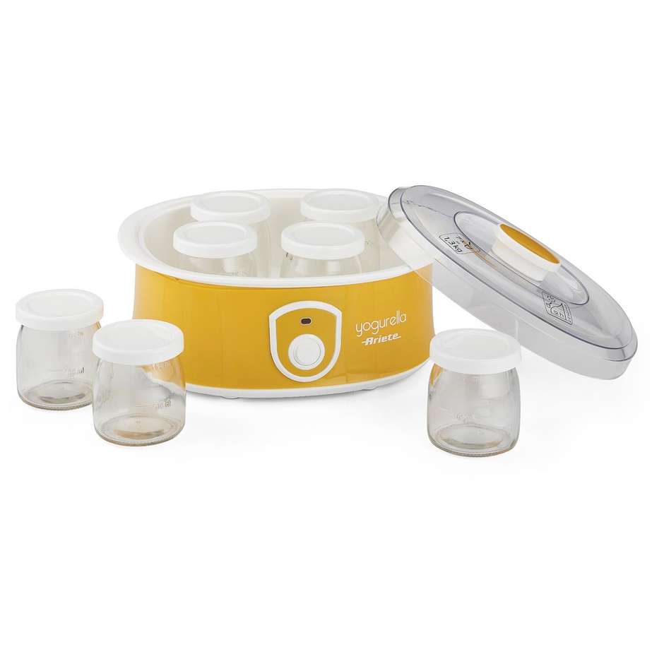 Ariete 617 Yogurella Yogurtiera Capacitàà 1,3 L 7 Vasetti 20 W colore Giallo,Bianco