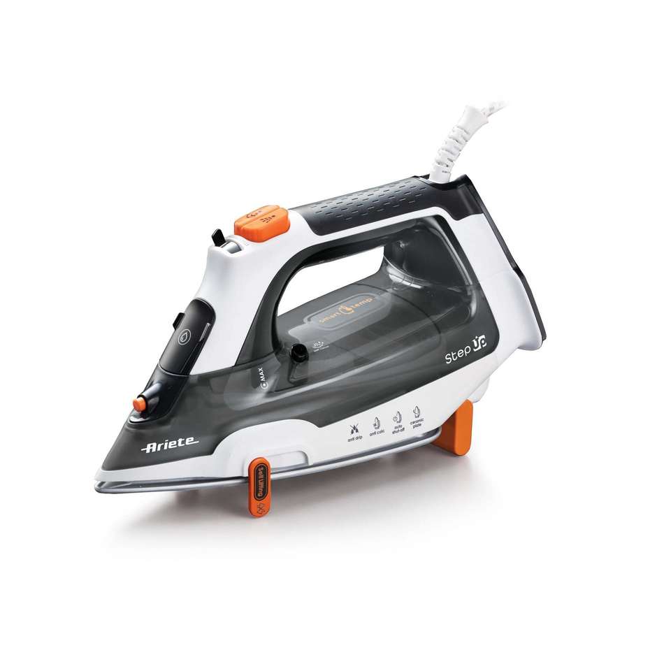 Ariete 6190 Step UP Ferro da stiro a vapore piastra ceramica Ultraglide 2400W grigio/nero