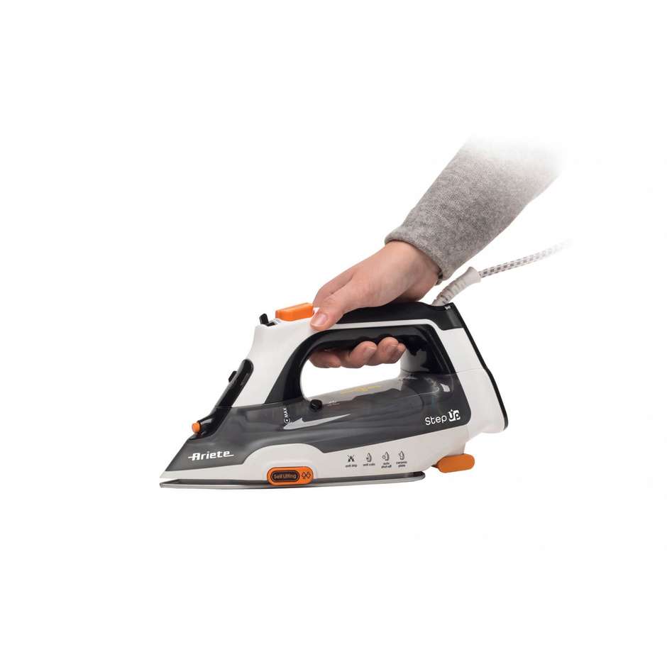 Ariete 6190 Step UP Ferro da stiro a vapore piastra ceramica Ultraglide 2400W grigio/nero
