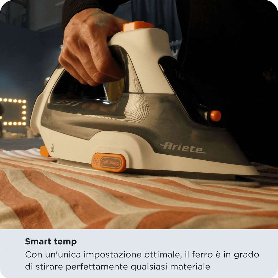 Ariete 6190 Step UP Ferro da stiro a vapore piastra ceramica Ultraglide 2400W grigio/nero