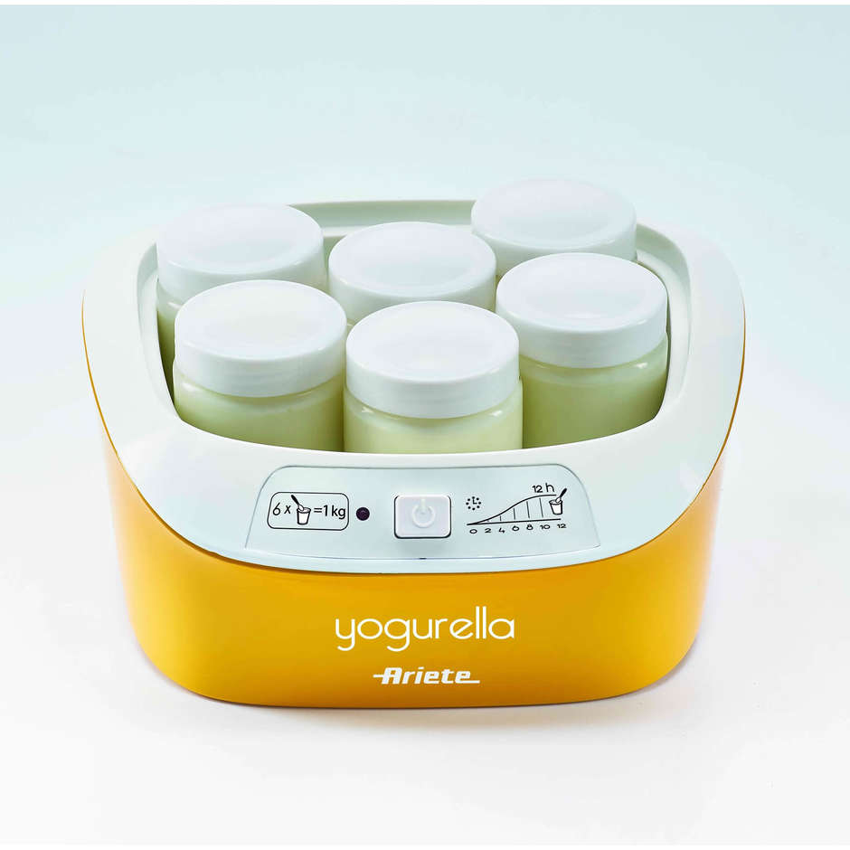Ariete 626 Yogurella yogurtiera potenza 20 Watt capacità 1 litro colore giallo