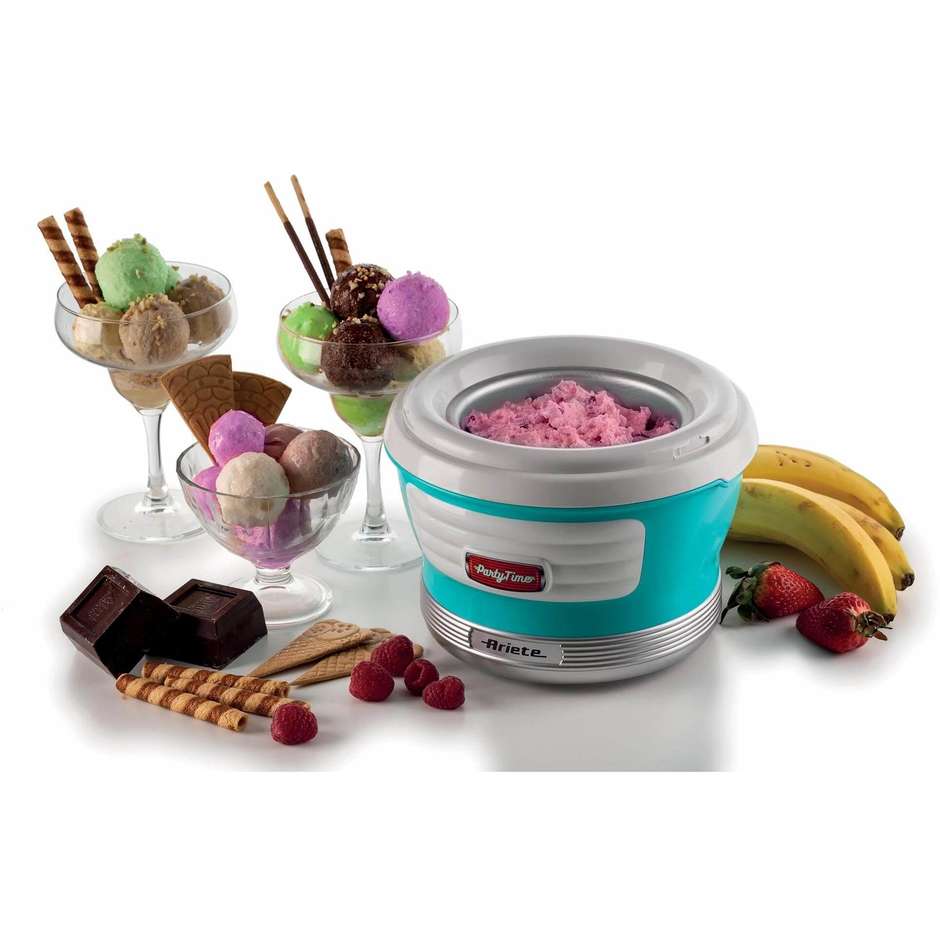 Ariete 643 Gelatiera Elettrica da Tavolo, 1,5 L, 12 W, Azzurro