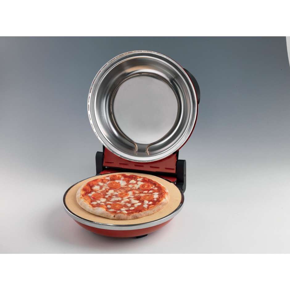 Ariete 909 Pizza Party Forno con pietra refrattaria per pizze 1200 W colore Rosso,Nero