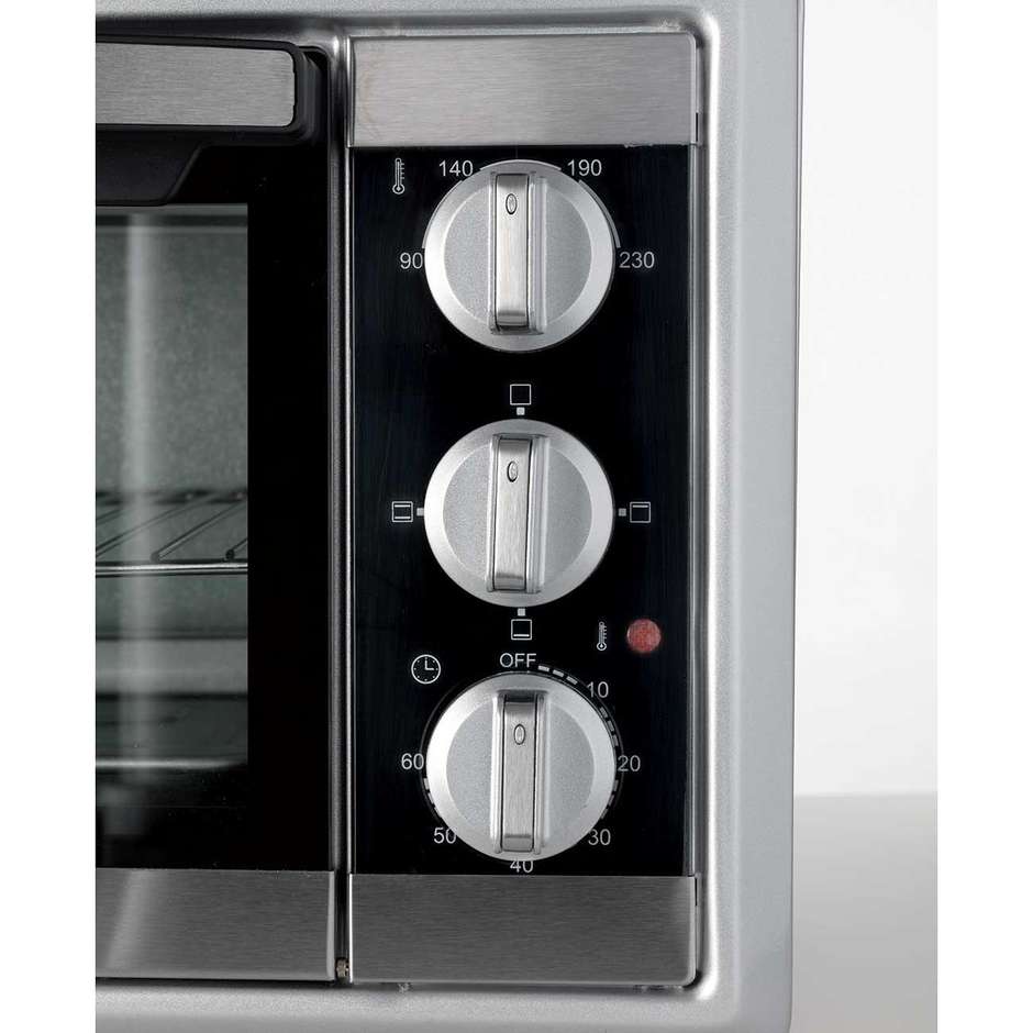 Ariete 981 Bon Cuisine 200 Forno Elettrico da Tavolo 20 L, 1380 W, Grill, Timer 60 min, Nero/Argento