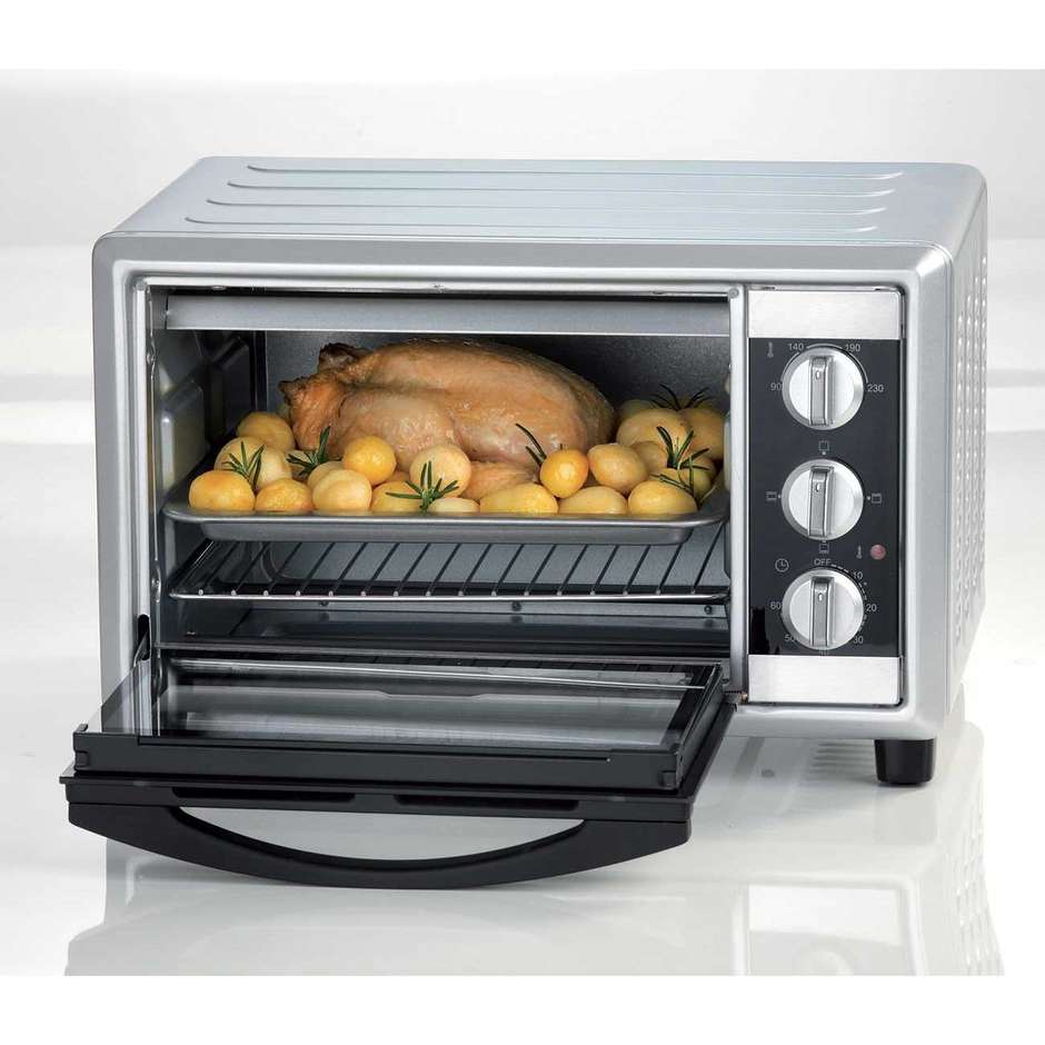 Ariete 981 Bon Cuisine 200 Forno Elettrico da Tavolo 20 L, 1380 W, Grill, Timer 60 min, Nero/Argento