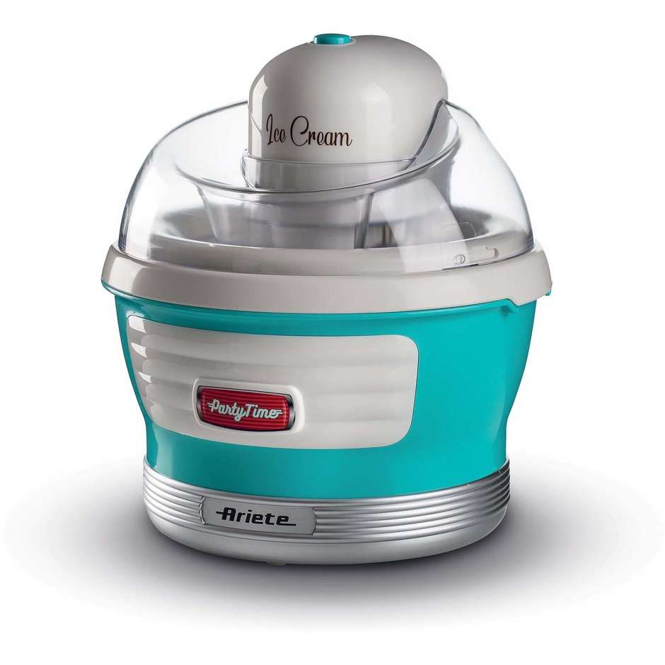 Ariete Gran Gelato 643 Gelatiera con Cestello Accumulo Refrigerante 1,5 L 12 W Azzurro Pastello