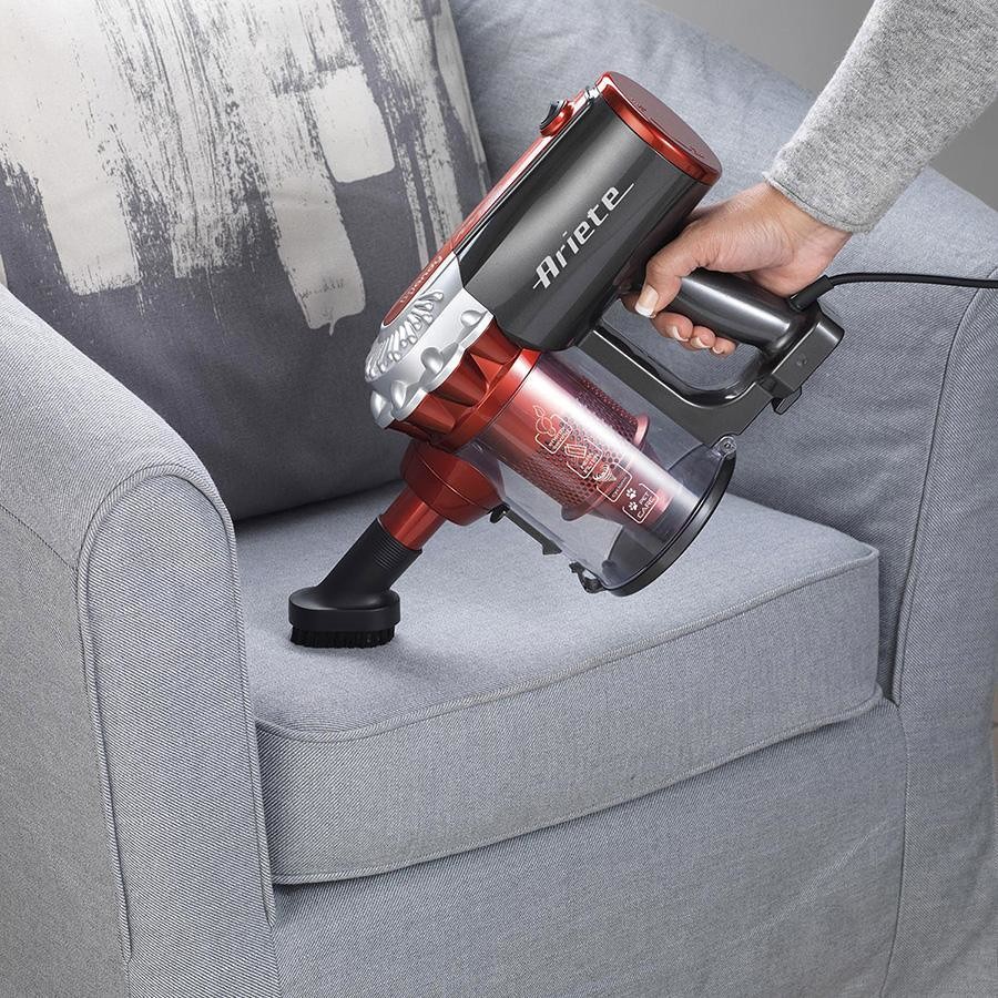 Ariete Handy Force 2761 Scopa Elettrica 2 in 1 con Filo Ciclonica 600W Filtro HEPA Rosso