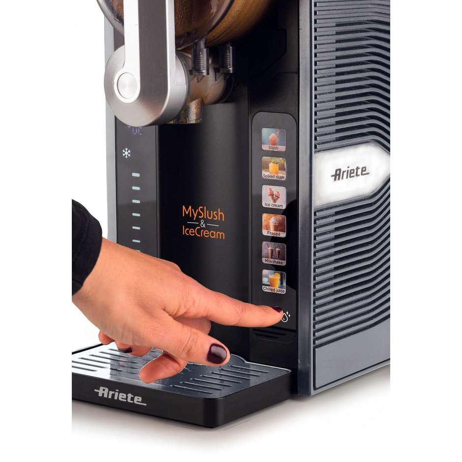 Ariete MySlush & IceCream 655 Gelatiera con Compressore 2,6 L 200 W Acciaio Inox