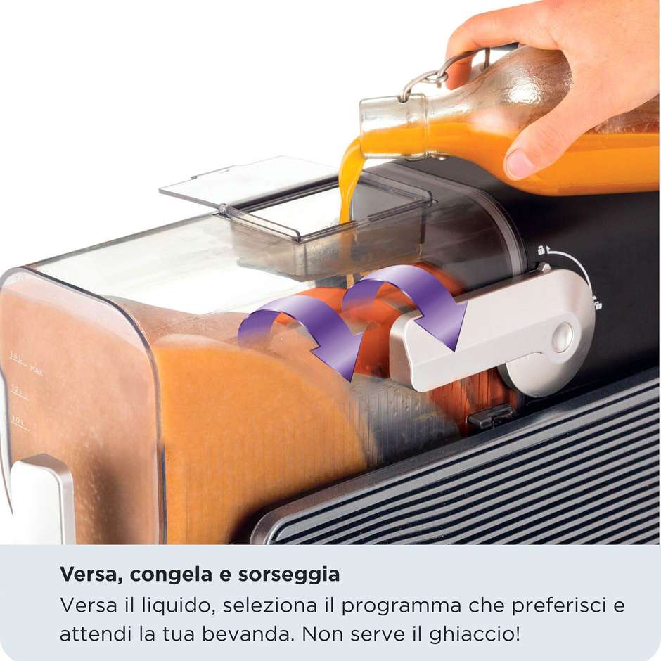 Ariete MySlush & IceCream 655 Gelatiera con Compressore 2,6 L 200 W Acciaio Inox