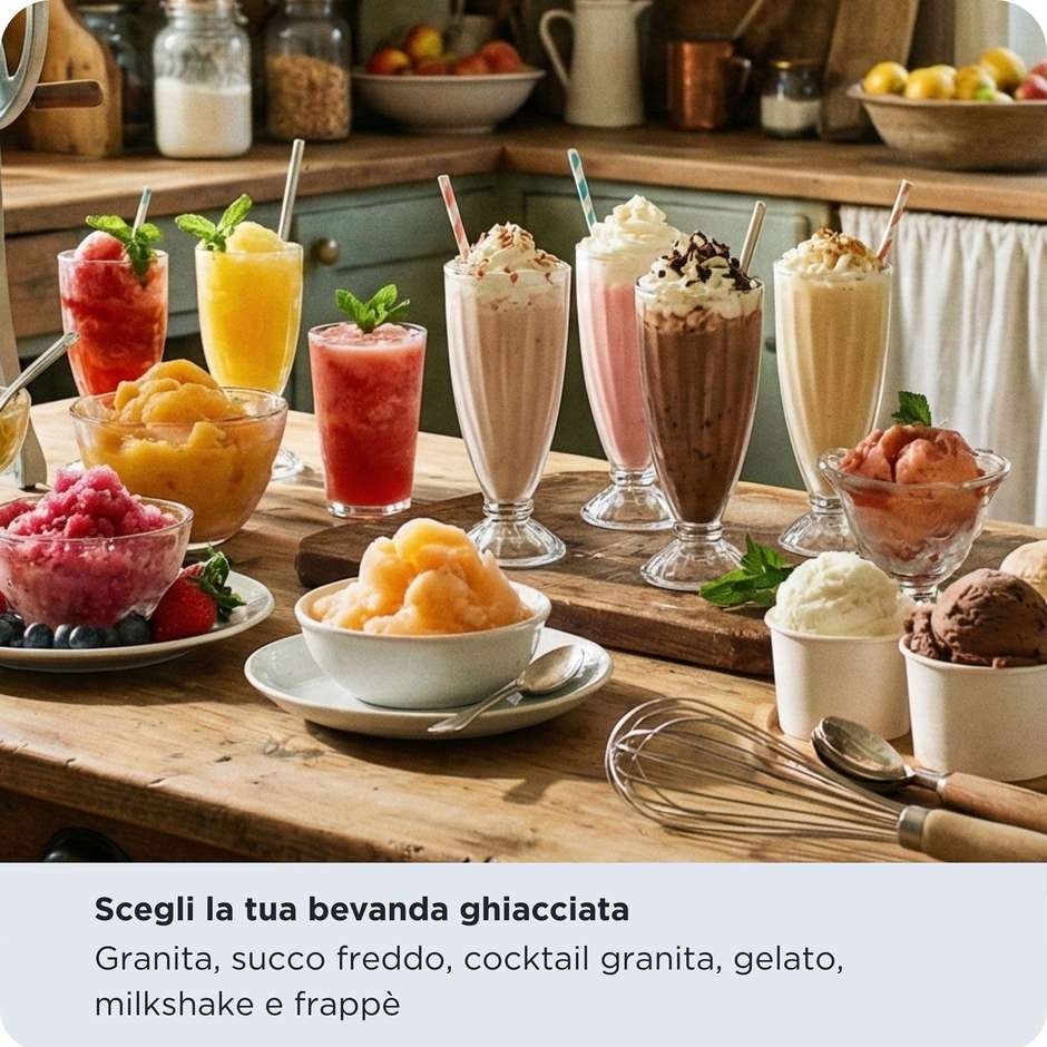 Ariete MySlush & IceCream 655 Gelatiera con Compressore 2,6 L 200 W Acciaio Inox