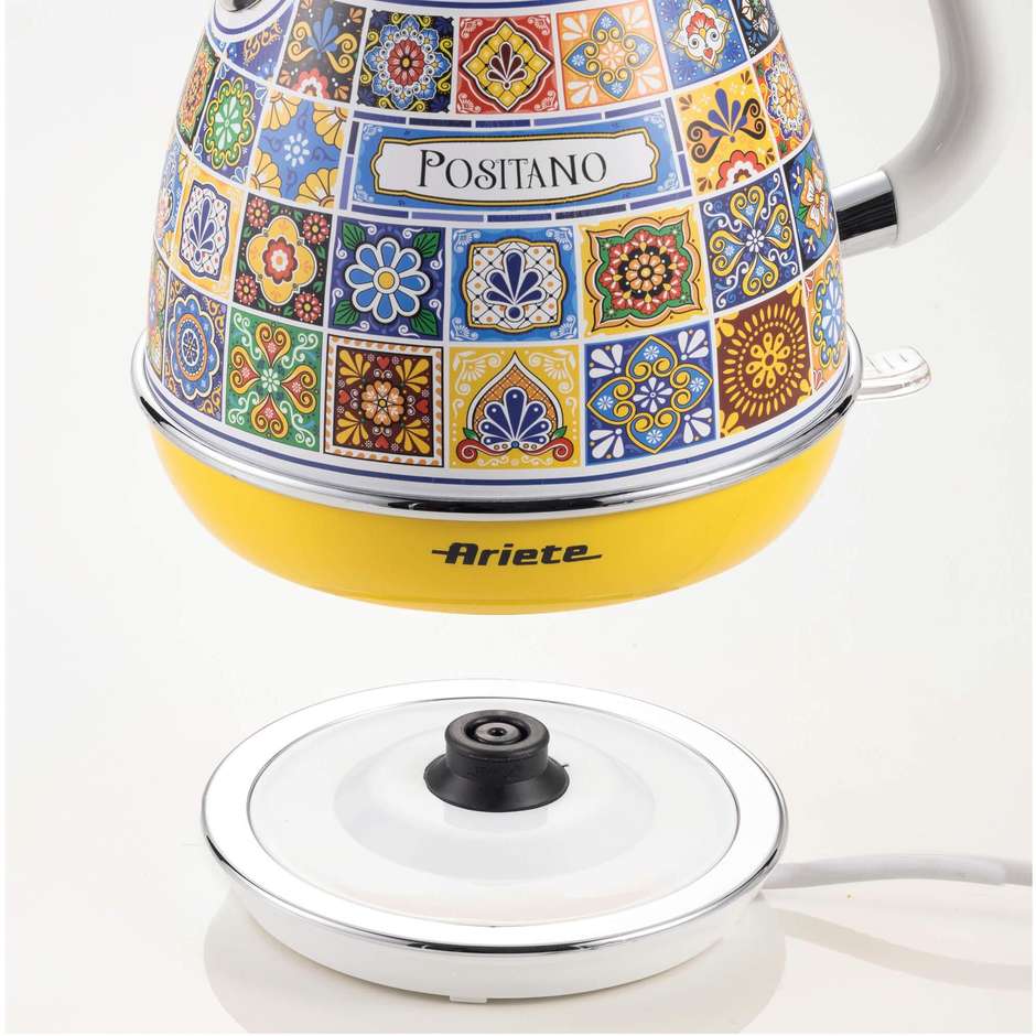Ariete Positano 2869 Bollitore 2200 W, 1,7 L, giallo e blu, base a 360°