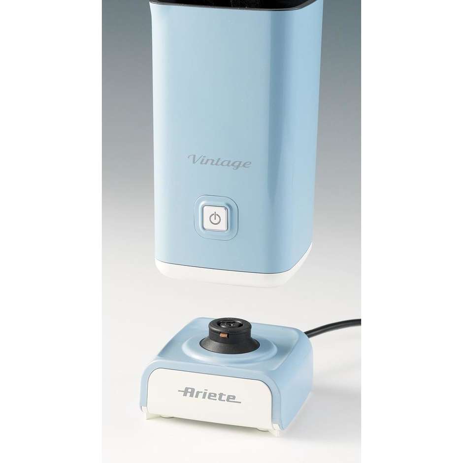 Ariete Vintage 2878 Cappuccinatore Montalatte Elettrico 500W Schiuma a Caldo e a Freddo 140ml Azzurro