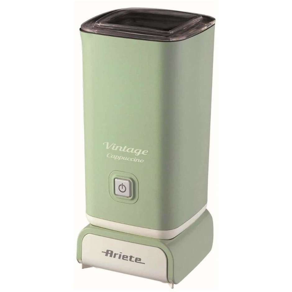 Ariete Vintage 2878 Cappuccinatore Montalatte Elettrico 500W Schiuma Calda e Fredda 140ml Verde Pastello