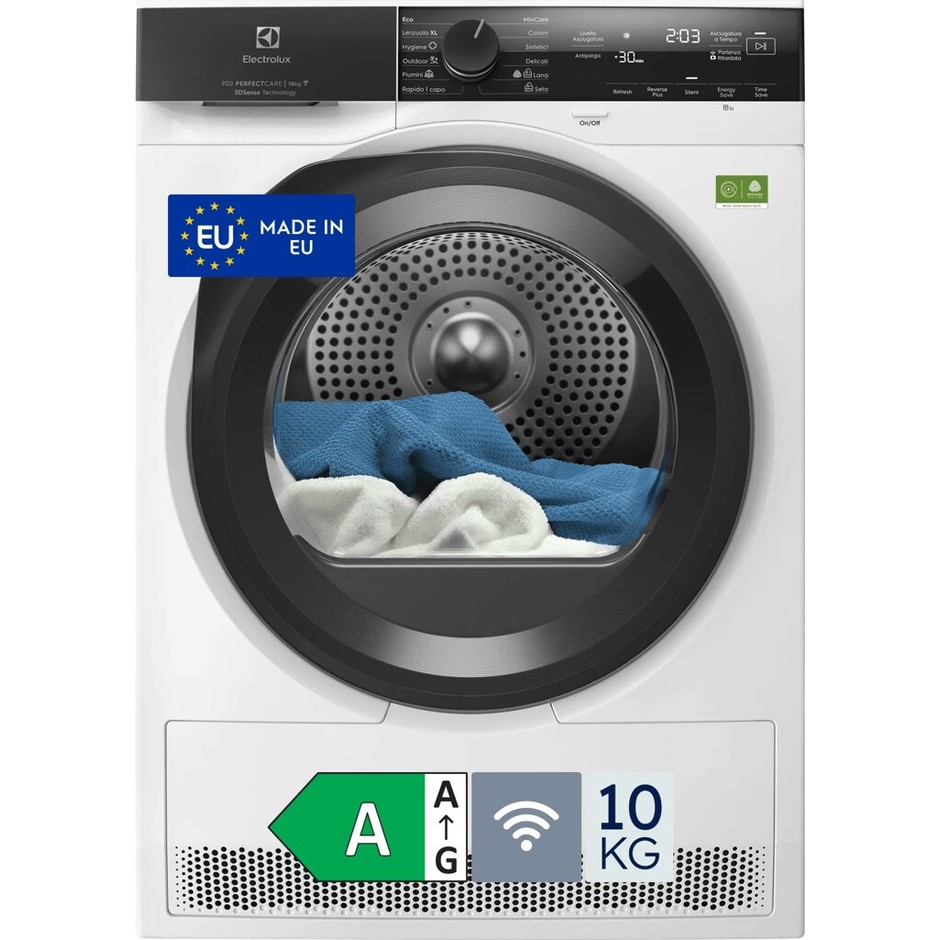 asciug 10kg a (ab) inv w.green wifi oblo nero sel