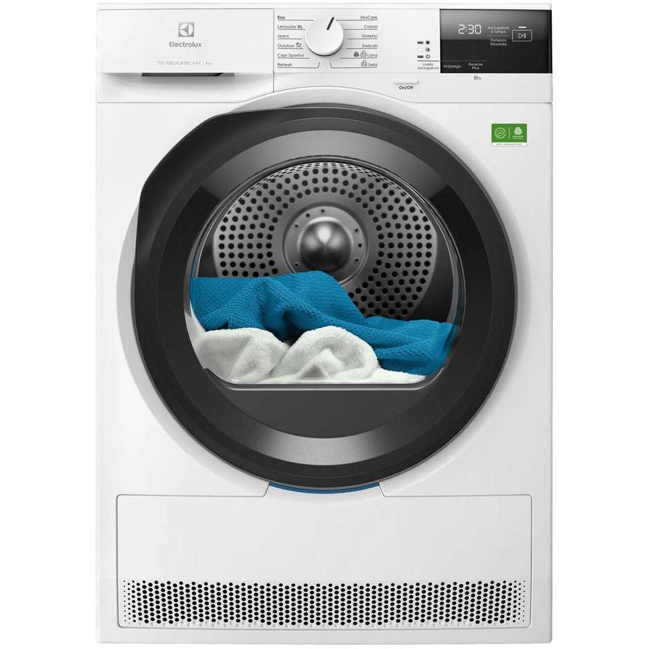 asciug 8kg a (ab) inv w.green oblo nero selective