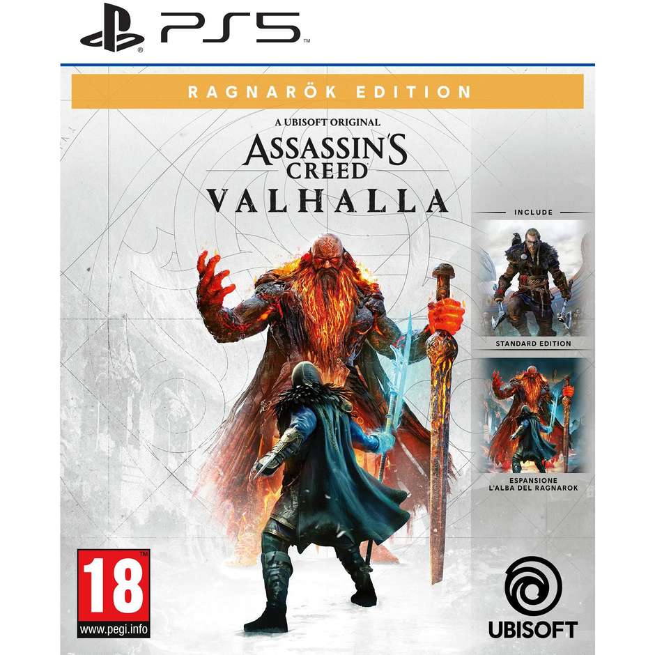 Assassin's Creed Valhalla Ragnarök Edition per PlayStation 5 Gioco di Ruolo d'Azione Vichingo e Mitologia Norrena Disco Blu-ray
