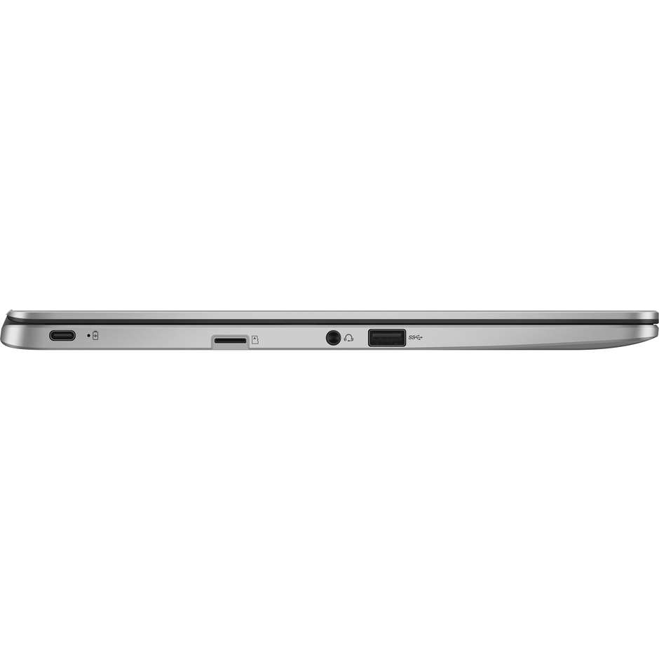 Asus Chromebook C523NA-BR0373 Notebook 15,6'' HD Intel Celeron Ram 4 Gb SSD 64 Gb Chrome OS colore argento