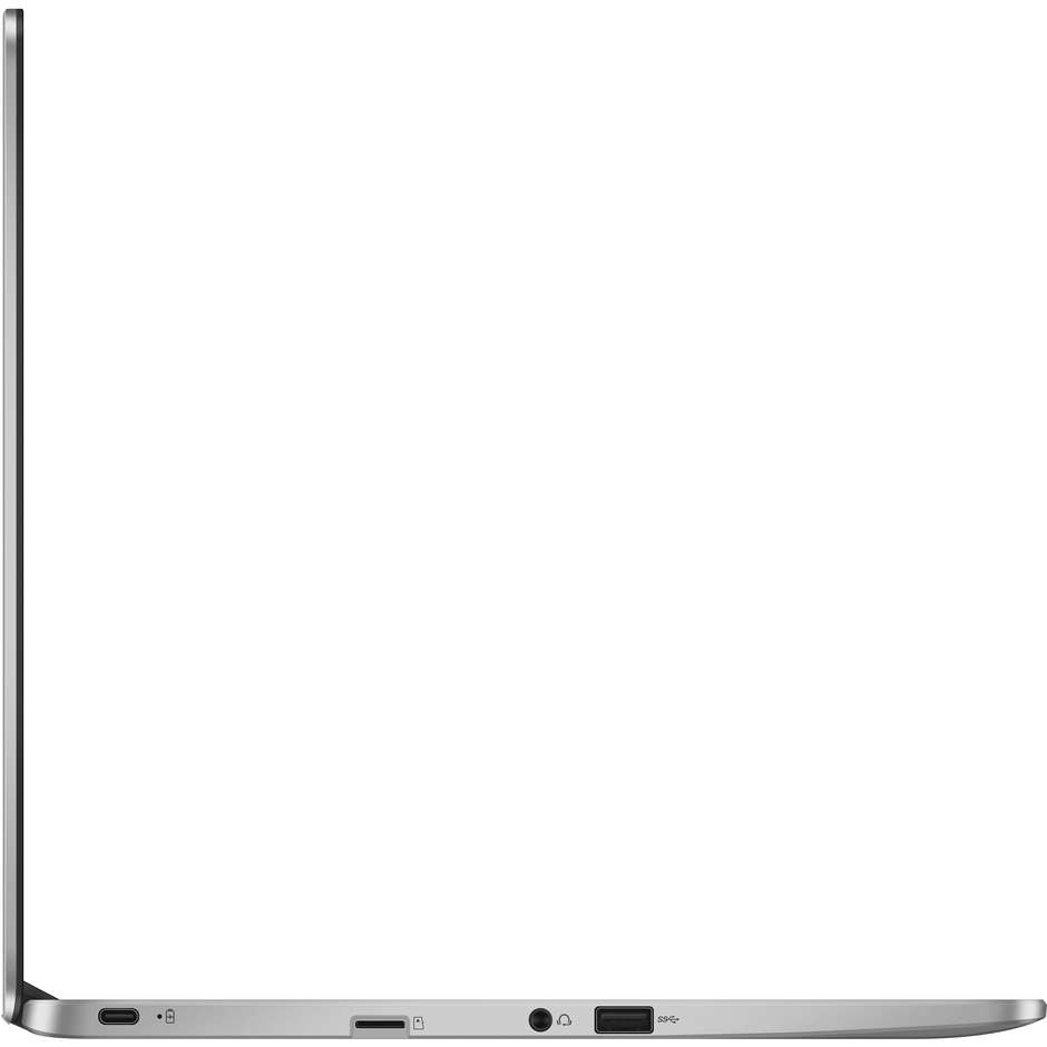 Asus Chromebook C523NA-BR0373 Notebook 15,6'' HD Intel Celeron Ram 4 Gb SSD 64 Gb Chrome OS colore argento
