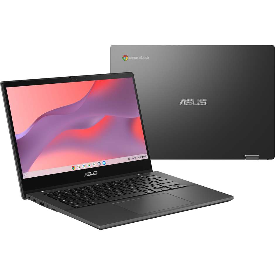 ASUS Chromebook CM1402CM2A-NK0147 Notebook 14" Full HD Ram 8 GB Memoria 128 GB ChromeOS Colore Grigio