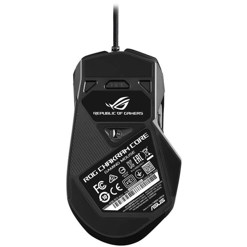 Asus ROG Chakram Core Mouse cablato USB colore nero