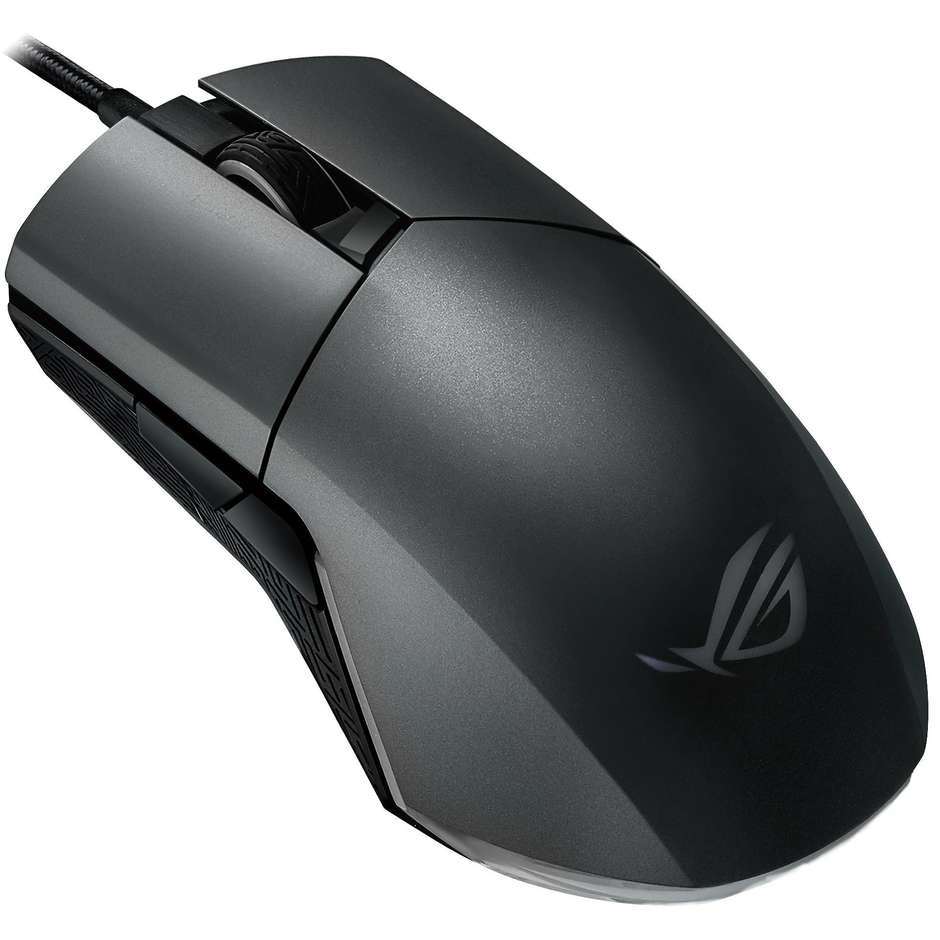 Asus ROG PUGIO Mouse ergonomico USB colore nero