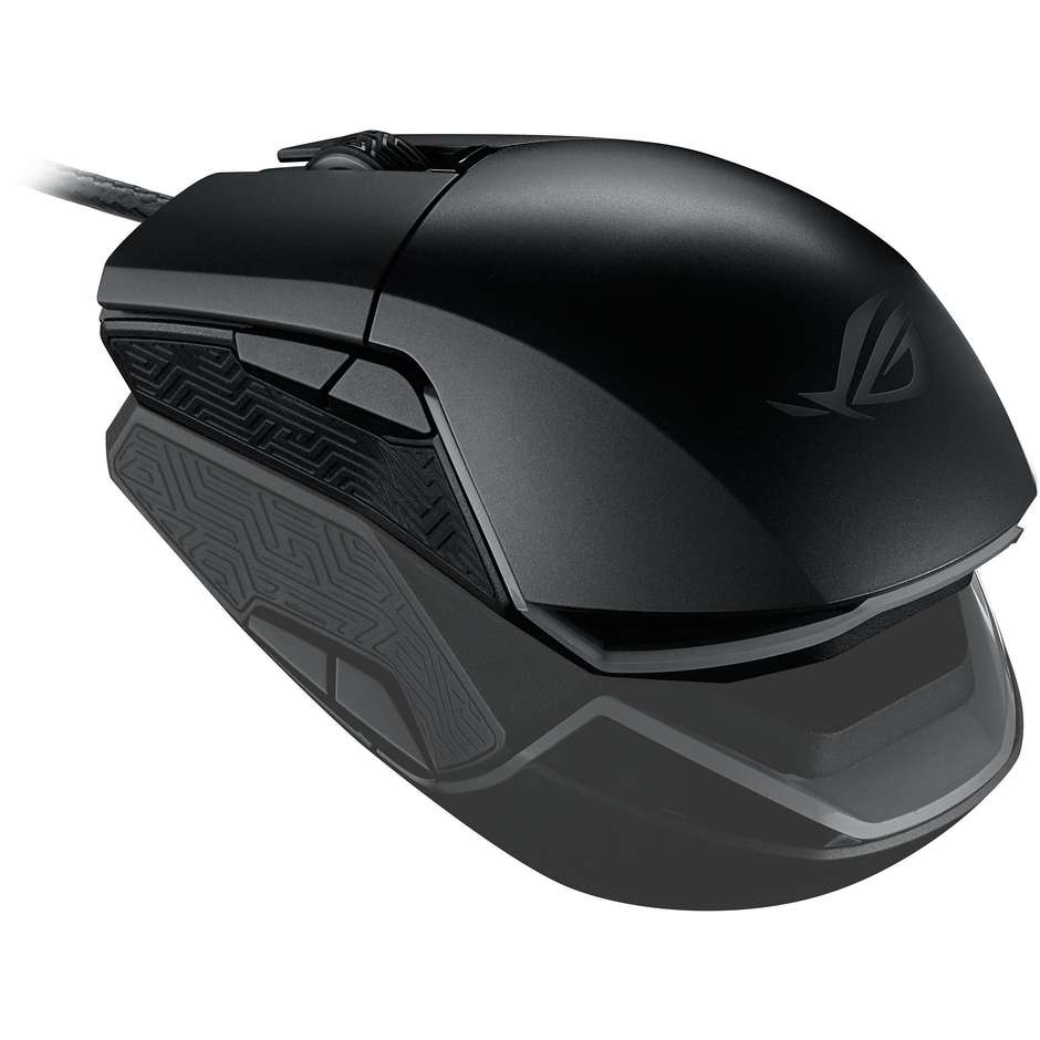 Asus ROG PUGIO Mouse ergonomico USB colore nero