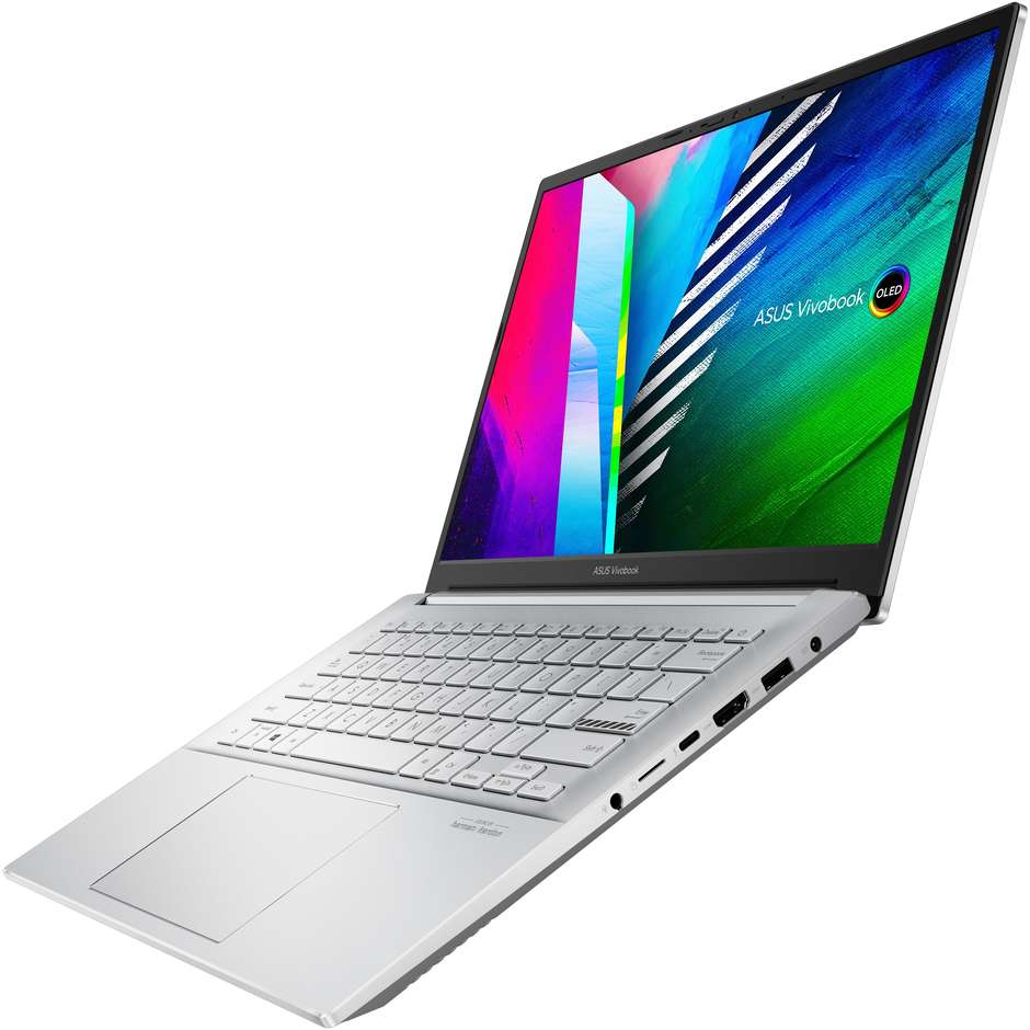 ASUS Vivo Book Pro Notebook 14" OLED Intel Core i5-11300H Ram 16 GB SSD 512 GB Windows 11 Home Colore Argento