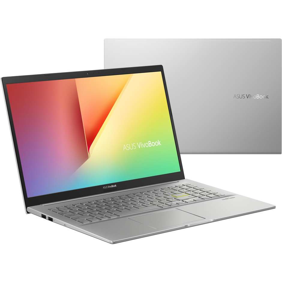 Asus VivoBook 15 K513EQ-BN1 Notebook 15,6'' Full HD Intel Core i7-11 Ram 8 Gb SSD 512 Gb Windows 10 Home colore argento