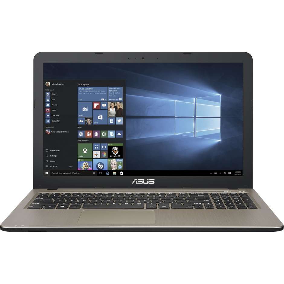 Asus VivoBook 15 X540NA-GQ017T Notebook 15.6" Intel Celeron N3350 Ram 4 GB HDD 500 GB Windows 10 Home
