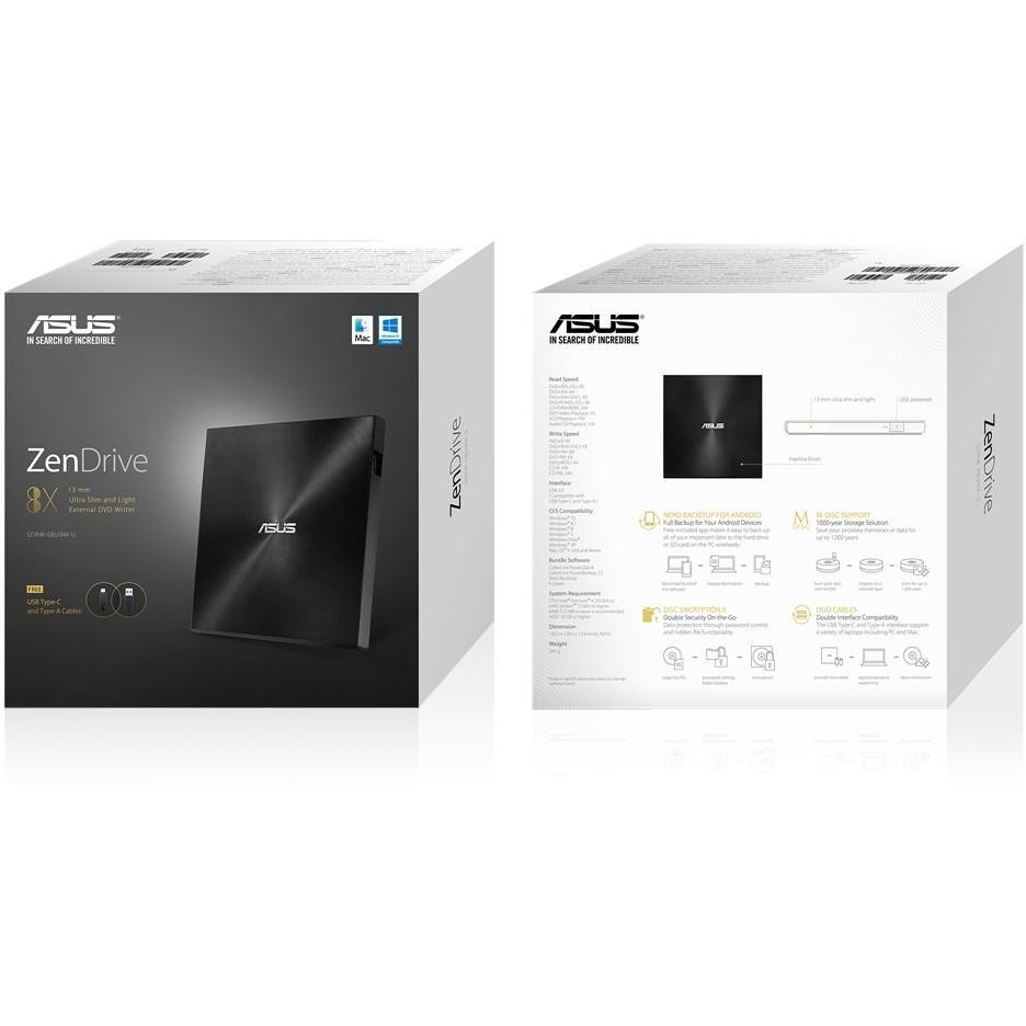 Asus ZenDrive U9M Masterizzatore DVD esterno 8x ultra-slim portatile