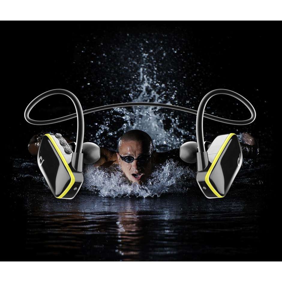 auricolare bt waterproof 4gb univ. nero
