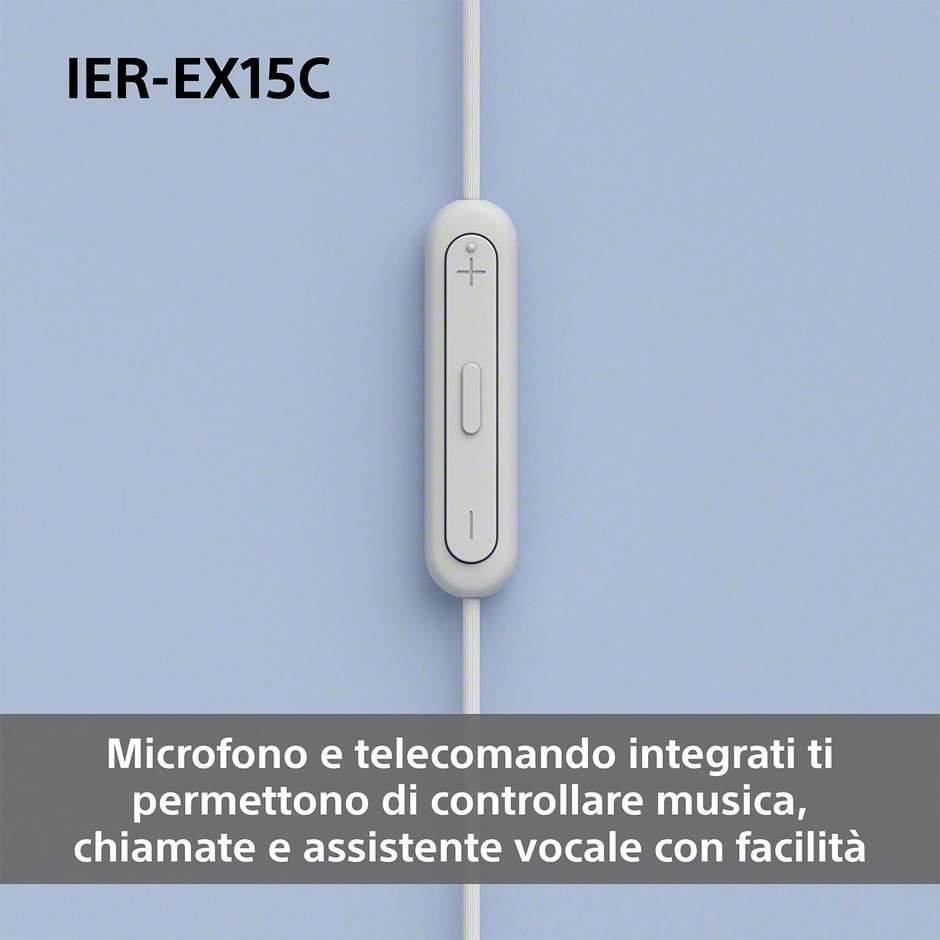 auricolare in ear con mic white type c