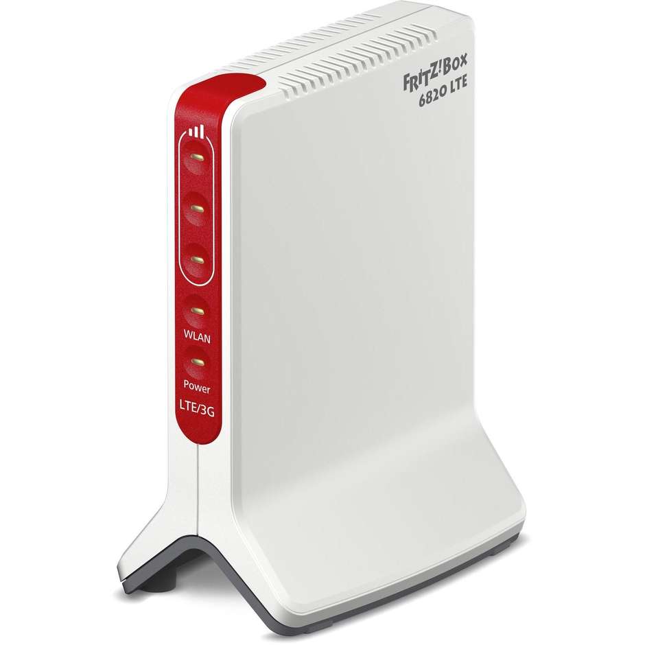 AVM Fritz 6820 LTE Router 4G/3G Porta LAN Gigabit colore bianco e rosso