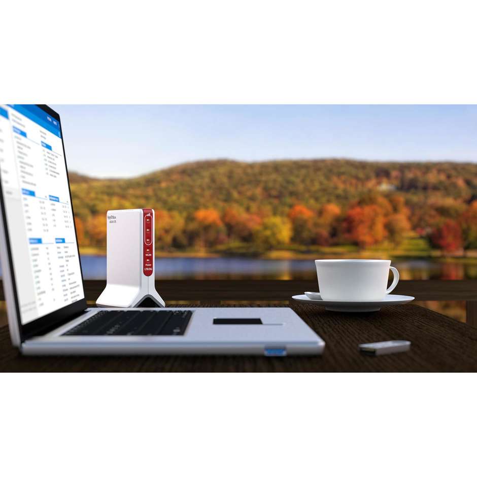 AVM FRITZ!Box 6820 LTE Router 4G e 3G Portatile con Wi-Fi N 450Mbps e Porta Gigabit LAN - Bianco/Rosso