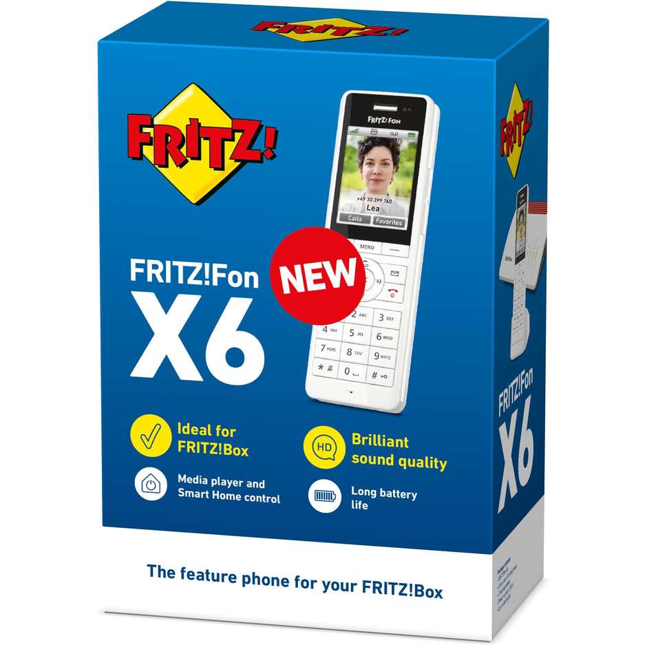 AVM FRITZ Fon X6 Telefono DECT Identificatore di chiamata Colore Bianco