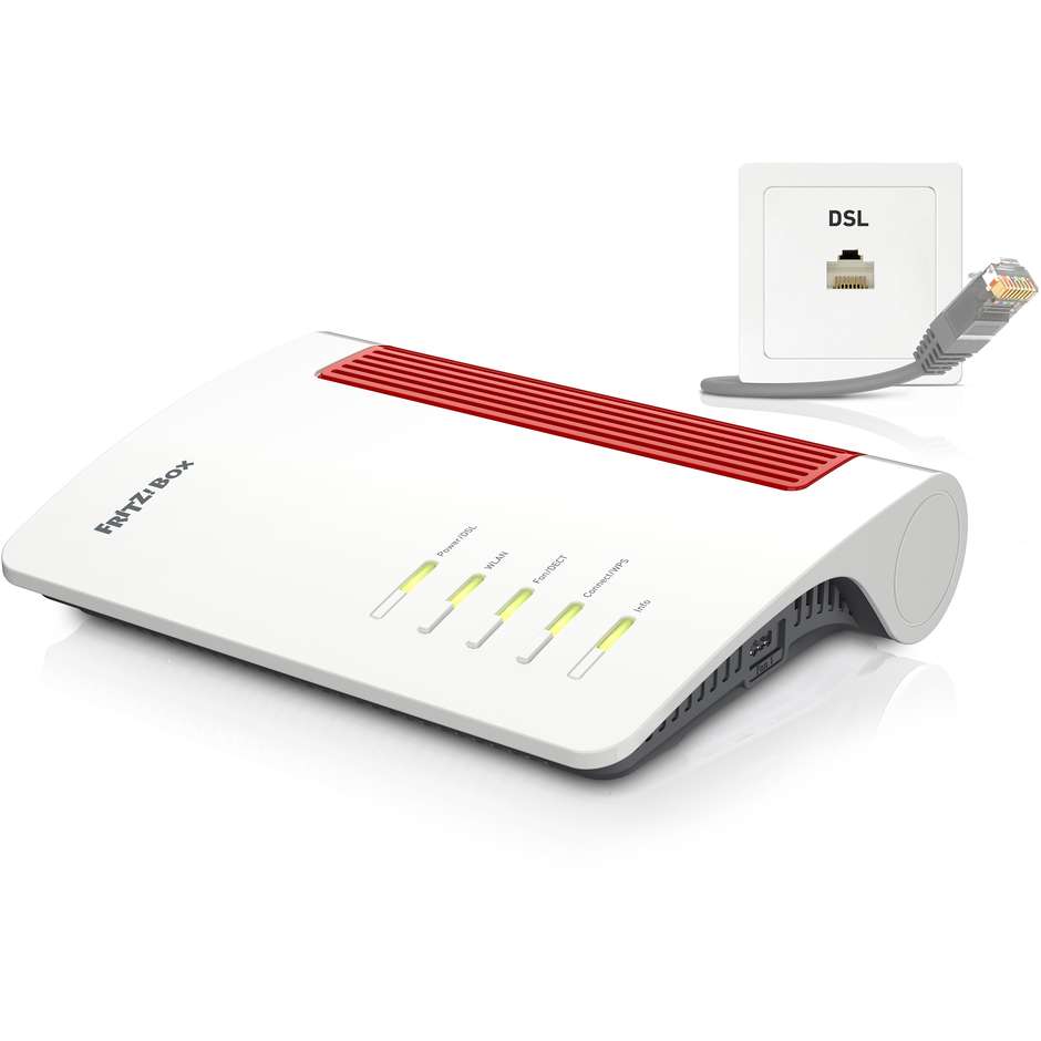 AVM FRITZ FRITZ!BOX 7690 20003079 Router Wi-Fi Gigabit Mesh Dual-band (2.4 GHz / 5 GHz) 10,100,1000 Mbps Colore White