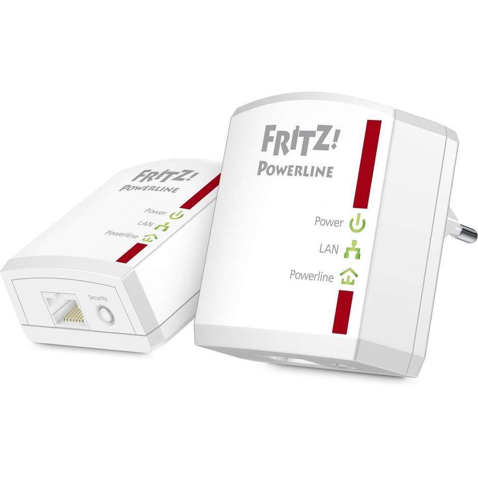 AVM Fritz! Powerline 510E Set Wifi Extender 500 Mbit/s 2 pezzi colore Bianco,Rosso