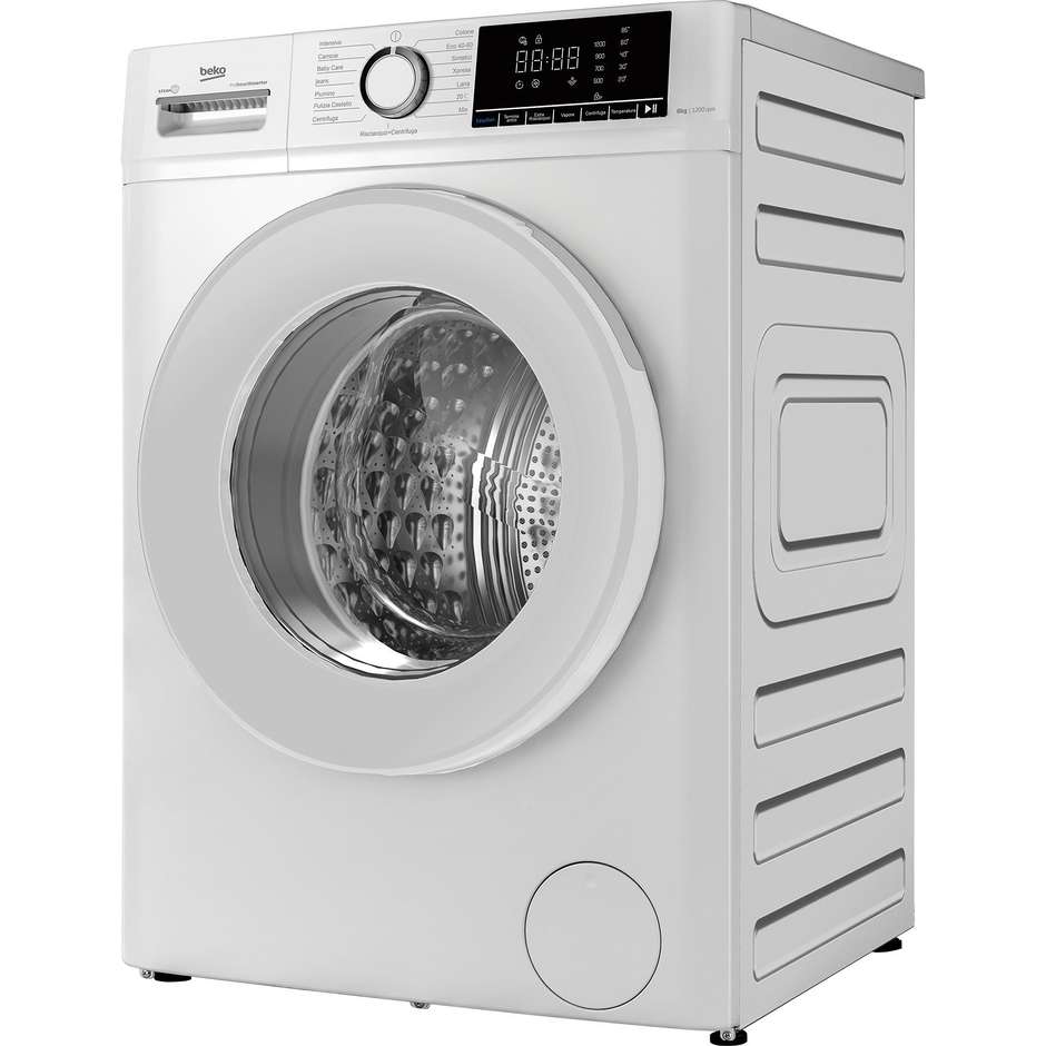 Beko b100 BMX8126DW Lavatrice 8 kg 1200 Giri Classe A Vapore Bianco