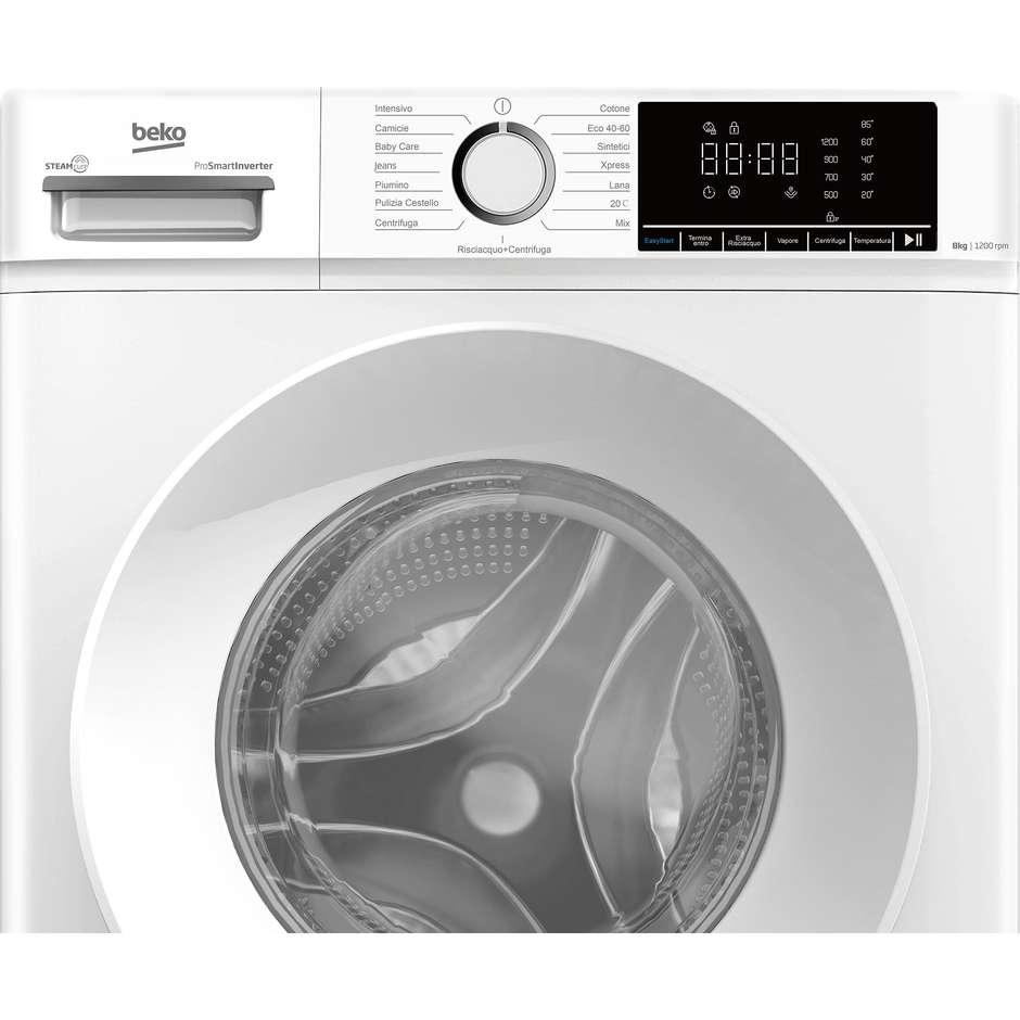 Beko b100 BMX8126DW Lavatrice 8 kg 1200 Giri Classe A Vapore Bianco