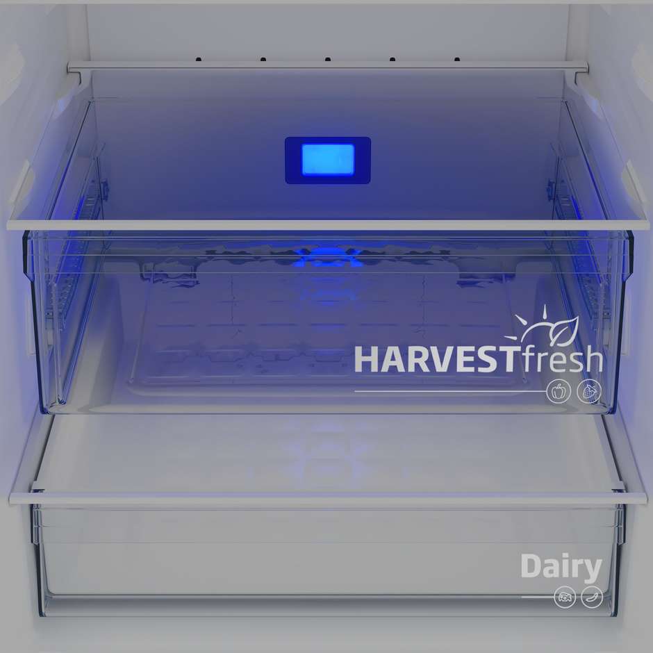 Beko B3RCNE564HG Frigorifero Combinato Formato 70 cm AeroFlow HarvestFresh 490 L Classe E Grigio